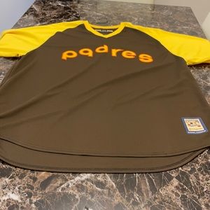 Padres Gwynn Jersey. Brown and Yellow. Size 3XT.